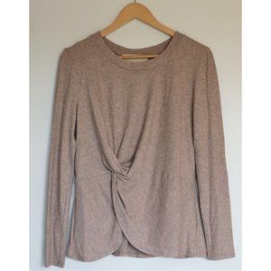 Heathered Oatmeal Twist Sweater